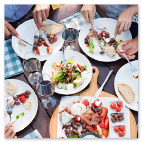 Mittagessen in geselliger Runde